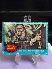 1977 Topps Star Wars Series 1 Han And Chewie Shoot It Out #44 Blue Border ⭐ picture