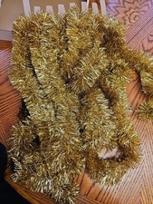 VTG Gold Christmas Tinsel Garland  picture