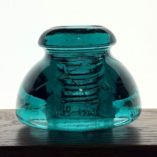 Unique Dark Blue Aqua CD 226 No 115 Power Glass Insulator picture