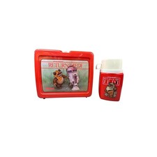 Vintage 1983 Star Wars Return of the Jedi Lunchbox & Thermos R2-D2 Wicket Ewok picture