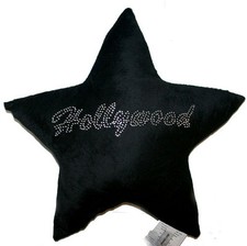 Hollywood Star Studded Plush Pillow - Black- 3672 picture