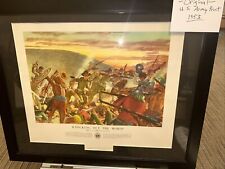 Us Army Original Poster Framed 31x25 Nice1953 Beautiful Color military americana picture