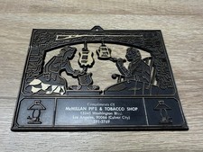 Vintage McMillan Pipe & Tobacco Shop Ad Advertising Silhouette Wall Plaque picture