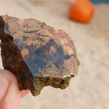 Smoky Jasper Unique Natural Colors And Mossy Slab Once For Display  picture