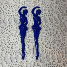 Lot Of 2 Vintage Tropicana Club Cocktail Stir Sticks Blue Dancer Habana Cuba picture