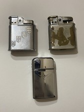 1940s-50s 3x Flip Lighter Lot Ronson Whirlwind Varaflame For Repair picture