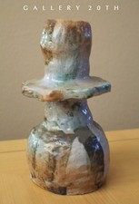 LARGE MID CENTURY DRIP VASE POTTERY 1950s 60s ABSTRACT ART SCULPTURE VTG MCM picture