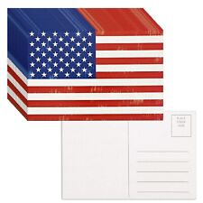 40 Pack USA American Flag Patriotic Postcards Bulk Set for All Occasion 4x6
