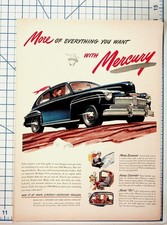 1946 Mercury Car Vintage Print Ad Ronald McLeod Art Ford Motor Company Auto picture
