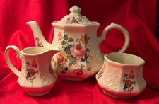SADLER Windsor Octagonal Teapot with Sugar Bowl and Creamer picture