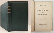 1875 antique CIVIL WAR SOLDIERS andover ma RECORD BATTLES CASUALTIES history picture