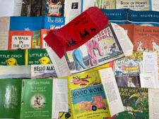1930s-50s CHILDREN'S BOOK DUST JACKETS vintage lot of fifteen NO BOOKS, DJS ONLY picture