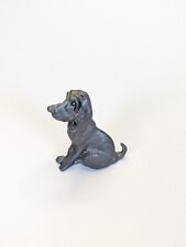VTG Pewter Hunting Hound Dog Mini Miniature Figurine Signed SHADOW 1990 1.5