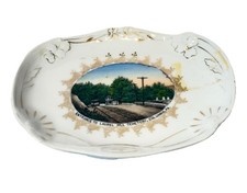 COLUMBIA Pennsylvania PA Antique LAUREL HILL CEMETERY Souvenir RINKET DISH PLATE picture
