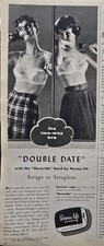 1958 Women's Perma-lift Double Date two way Bra Brassiere  vintage Fashion Ad picture