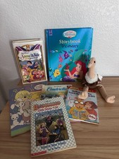 Nostalgic Curated Vintage Collectible Bundle: Plushies, VHS, and books picture