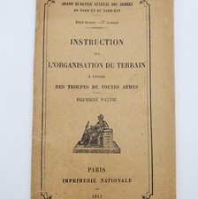 WW1 Original French warfare 1917 training manual book infantry Paris North East picture