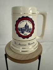 The American University Collectible Ceramic Beer Mug Washington DC Tankard Stien picture