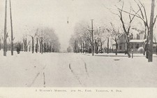 c1910 Yankton S. D. 5th St. East Residential Winter Snow. Vandehule & Sampson PC picture
