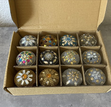 Set Of 12 Beautiful Handcrafted In India Round 1-3/4