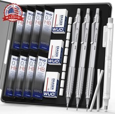 0.7mm Mechanical Pencil Set,3PCS Metal Pencils with 8 Tubes (480PCS) HB Lead picture