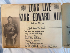 Vintage 1936 Edward VIII George V Queen Mary Scrapbook Newspapers 16 Pgs + UK picture