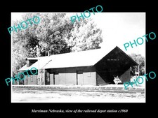 Merriman Nebraska The Railroad Depot Station c1960 Old Large Historic Photo picture