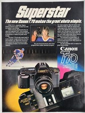 1984 Canon T70 Camera Wayne Gretzky Original Print Ad Retro 1980s picture