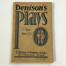 Denison's Plays 55th Year 1876 - 1931 Catalogue Historical Americana Minstrels picture