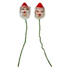 Vintage Santa Claus Head Pixie Picks Christmas Ornament 4.5