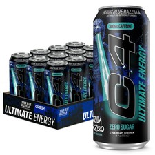 C4 Ultimate Energy Drink, Zero Sugar, Sour Blue 16 Fl Oz (Pack of 12) picture