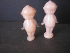 Antique Pink Glass R Wetzel Kewpie Doll Figurines (pr) picture
