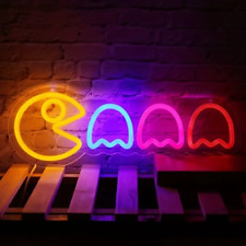 Pacman Game Neon Sign Bedroom Wall Retro Arcade Decor Neon Light Man Cave picture