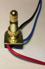 New 3-Way Brass Rotary Switch, 2 Circuit, 5/8