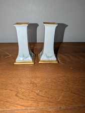 Vintage O&EG  Royal Austria Hand Painted Porcelain Candlestick Holders picture