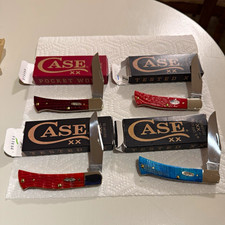 Case XX Lot of 4 Axe Handle Knives picture