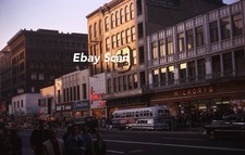 Original 35mm Slide City Street Scene McCrorys Stores Bus Cars People 1962 picture