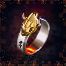 Omegamon Digimon Inspired Ring Adjustable Size picture