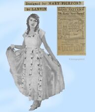 1920s VTG Ladies Home Journal Pattern 3133 Uncut Paris Designer Lanvin Dress 34B picture