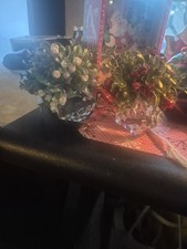 Ganz Crystal Mistletoe Hanging Ornament.  Set Of 2 picture