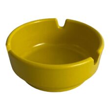 Vintage GES-LINE 301 Plastic Ashtray Yellow Made In USA  3 x 3 in picture