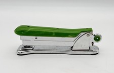 VTG Ace Liner Stapler Model 502 W/staples Green Swirl Retro Art Deco Working picture