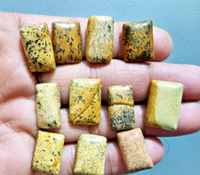 11 Pcs Lot Beautiful Picture Jasper Cabochons Polished Stone Jewelry Making Lot picture