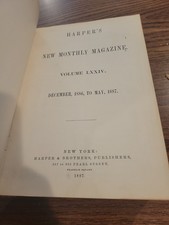 Harper’s Monthly Magazine December 1886-May 1887 Book.  picture