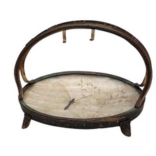 Victorian Dresser Perfume Tray Vanity Dragonfly Specimen Pressed Flowers picture