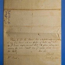 1787 Eleanor Brent Merchant Order Huie Reid Co Dumfries Virginia Mount Vernon picture