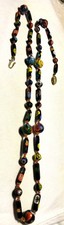 Vintage Venetian Millefiori Glass Beads Beaded Necklace picture