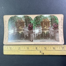 Medici Fountain Luxembourg Garden Paris Stereoview Keystone View Co. 1895 Curved picture