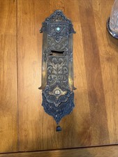 Antique Handmade European Silver Monumental Mezuzah Case Hinged Lid With Bell picture