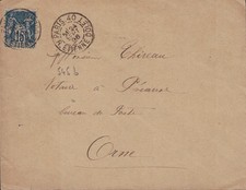 PARIS - 40 - RUE ETIENNE DOLET - SEPTEMBER 24, 1896 - SAGE 15c. picture